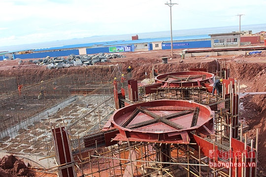 Đẩy nhanh các hạng mục trạm nghiền xi măng Nghi Thiết