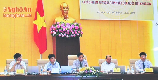 Hội nghị trực tuyến toàn quốc triển khai công tác tham mưu, phục vụ kỳ họp thứ nhất, Quốc hội khóa XIV