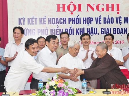 Các tổ chức tôn giáo Nghệ An chung tay bảo vệ môi trường