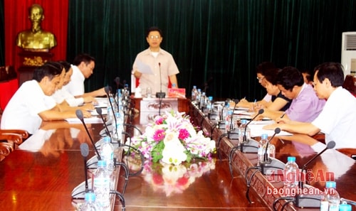 Thường trực Tỉnh ủy làm việc với các Ban và Văn phòng Tỉnh ủy