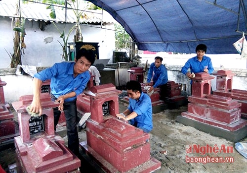 Tôn tạo nghĩa trang thanh niên tình nguyện hy sinh tại cống Hiệp Hòa