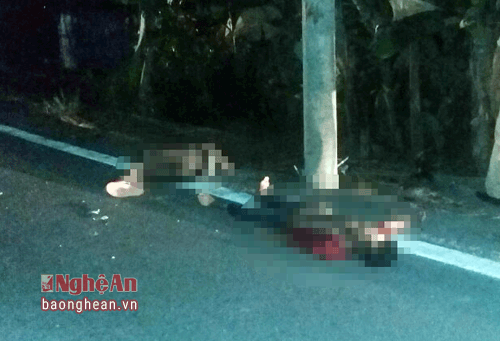 Nghệ An: 2 thanh niên tử vong tại chỗ do đâm xe máy vào cột điện