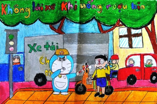 Trên 24.000 khẩu hiệu dự thi "Doraemon với An toàn giao thông"