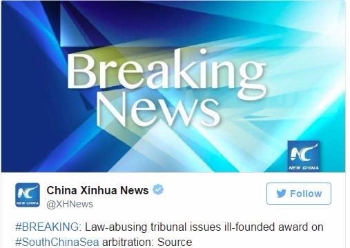 Truyền thông Trung Quốc 'nhảy dựng' với phán quyết của Tòa Trọng tài Biển Đông