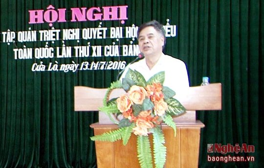 Thị xã Cửa Lò quán triệt, triển khai thực hiện Nghị quyết Đại hội XII của Đảng