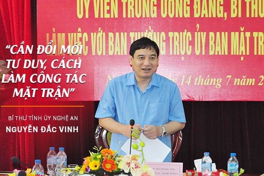 Bí thư Tỉnh ủy Nguyễn Đắc Vinh: Đổi mới tư duy, cách làm công tác mặt trận