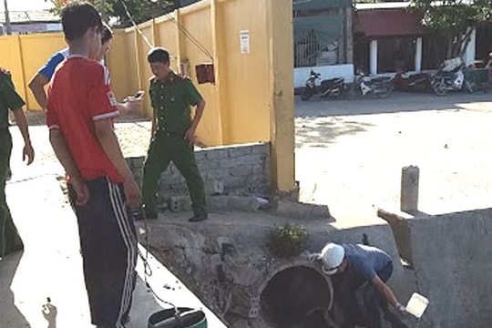 Cảnh sát môi trường kiểm tra các nhà máy chế biến bột cá ở Diễn Châu