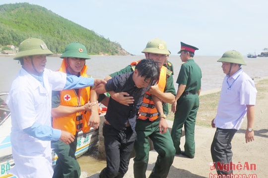 Nghệ An diễn tập phòng chống thiên tai, tìm kiếm cứu nạn trên biển