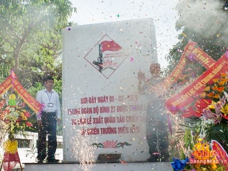 Khánh thành Bia ghi danh Trung đoàn bộ binh 27