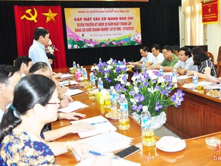 Tuyên truyền kỷ niệm 20 năm thành lập Đảng bộ khối Doanh nghiệp Nghệ An