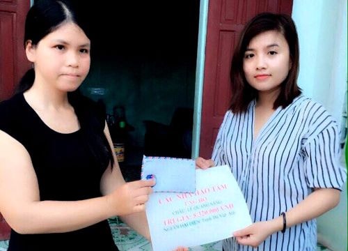 Cháu bé bị nhiễm trùng máu nhận được hơn 8 triệu đồng ủng hộ của nhà hảo tâm