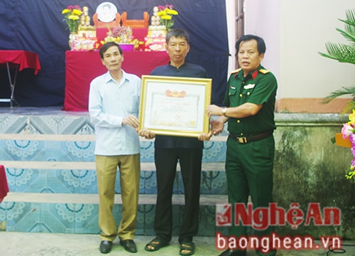 Hoàng Mai: Truy tặng bằng Tổ quốc ghi công cho liệt sỹ