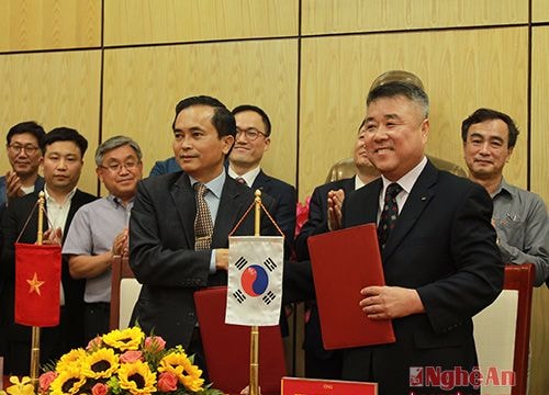 Nghệ An ký kết thỏa thuận hợp tác với KV Holdings, Hàn Quốc
