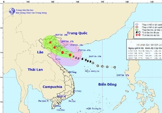 Ảnh hưởng bão số 1: Nghệ An có mưa to và dông