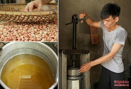 Làng ép dầu lạc thủ công ở Nghệ An vào chính vụ