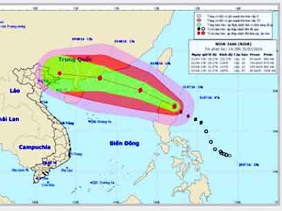 Bão số 2 đang mạnh lên, tâm bão khả năng có gió giật cấp 17