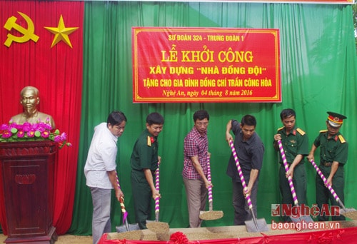 Khởi công 'Ngôi nhà đồng đội' ở Cát Văn