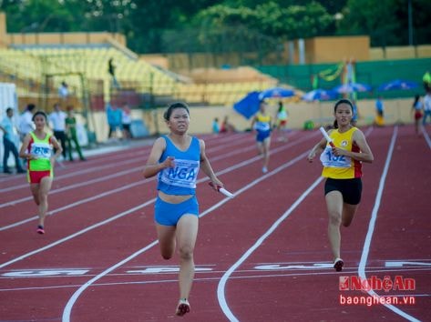 Điền kinh Nghệ An giành HCB ở Hội khỏe Phù Đổng toàn quốc