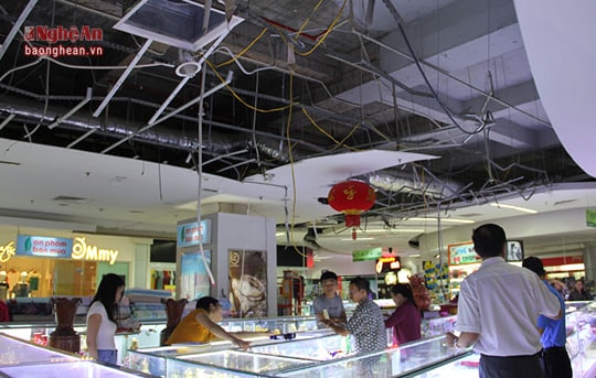 Sập trần siêu thị Big C Vinh là do tư nhân tự ý sửa chữa thiết bị camera