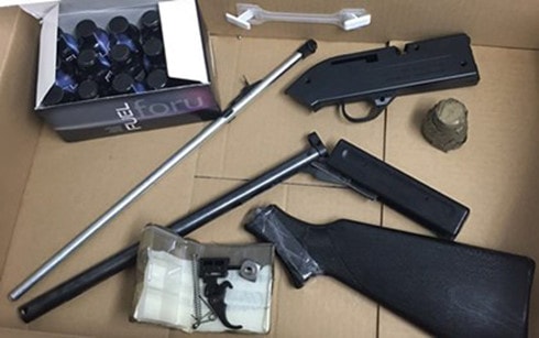 Súng và 2.000 viên đạn trong quần áo từ Mỹ về TP HCM