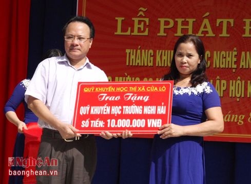 Thị xã Cửa Lò phát động 'Tháng khuyến học Nghệ An'