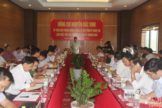 Bí thư Tỉnh ủy đề nghị Hoàng Mai phải tập trung cho phát triển giáo dục