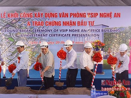 VSIP Nghệ An khởi công xây dựng trụ sở, đón nhà đầu tư mới