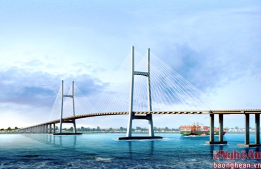 Cầu Cửa Hội sẽ được làm bằng phương án dây văng