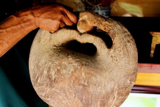 Độc đáo chiếc mõ cổ ở chùa Thắng Quang