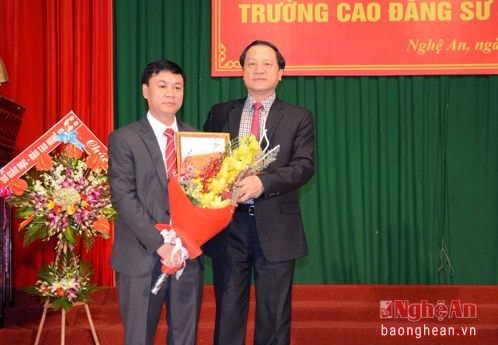 PGS.TS Lưu Tiến Hưng giữ chức hiệu trưởng Trường Cao đẳng Sư phạm Nghệ An