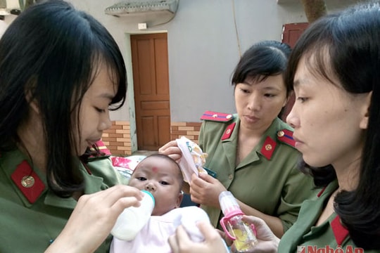 Bé gái 4 tháng tuổi bị bắt cóc được đưa vào trung tâm công tác xã hội Nghệ An