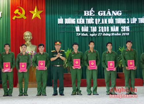 50 học viên được phong quân hàm sĩ quan dự bị