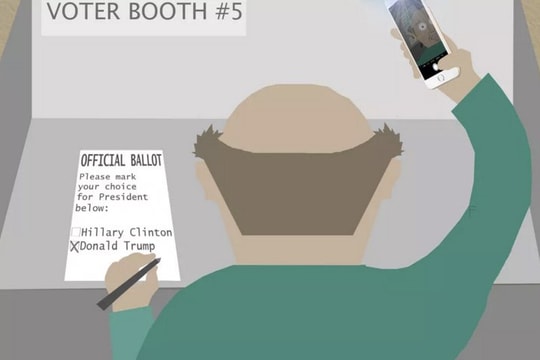 Mỹ: Chụp ảnh 'tự sướng' khi bỏ phiếu sẽ bị phạt tù