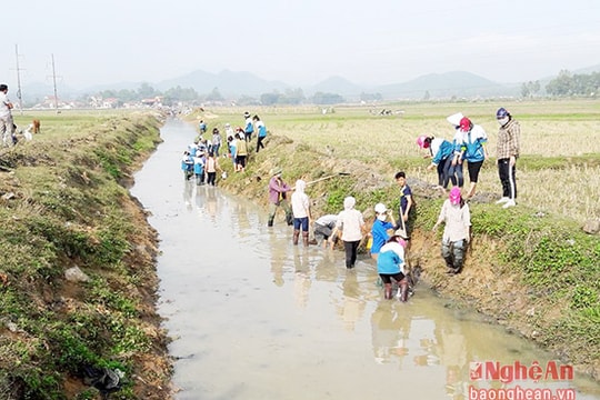 Quỳnh Lưu hoàn thành hơn 95% khối lượng giao thông thủy lợi