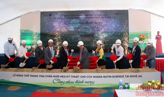 Masan khởi công trang trại lợn 1.000 tỷ đồng tại Nghệ An