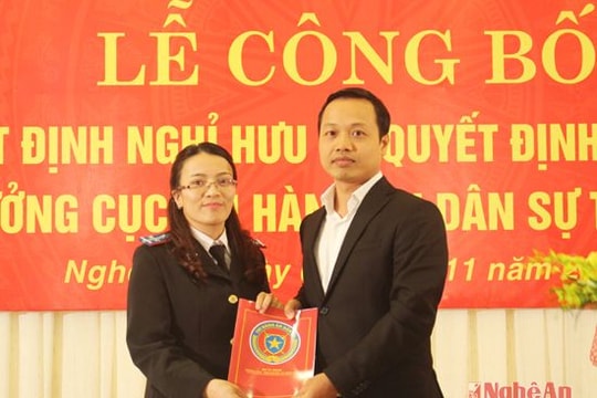 Nghệ An bổ nhiệm Cục trưởng Cục Thi hành án dân sự