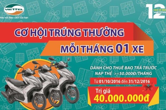 Nạp thẻ cào Viettel, nhận ngay Airblade