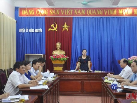 100% khối, xóm trên địa bàn huyện Hưng Nguyên có chi bộ đảng