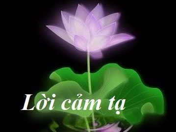 Lời cảm tạ