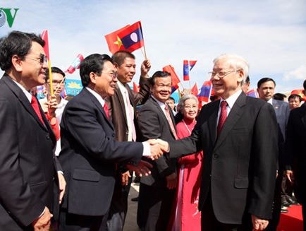 Tổng Bí thư Nguyễn Phú Trọng nói chuyện tại ĐHQG Lào