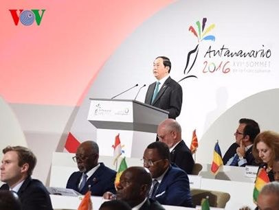 Chủ tịch nước Trần Đại Quang phát biểu tại hội nghị ở Madagascar