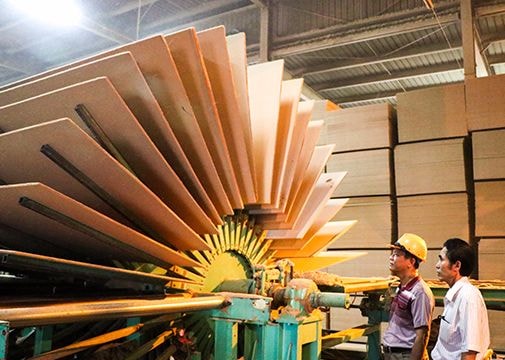 Công ty CP Tân Việt Trung sản xuất ván nhân tạo bằng công nghệ hiện đại