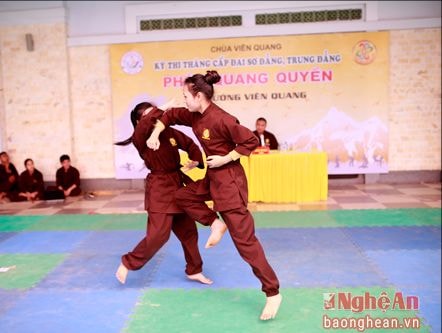 Gần 200 võ sinh môn phái Phật Quang Quyền thi lên đai tại Nghệ An