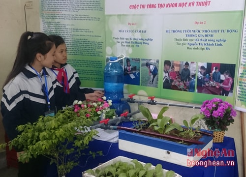TP.Vinh: 47 sản phẩm của học sinh THCS tham gia cuộc thi sáng tạo khoa học kỹ thuật