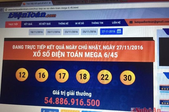 Xổ số điện toán là hoạt động của nhà nước