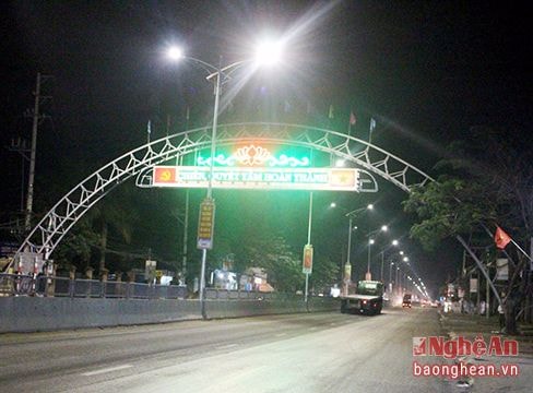 Quỳnh Lưu: Hơn 7,4 tỷ đồng đầu tư hệ thống điện chiếu sáng QL 1A