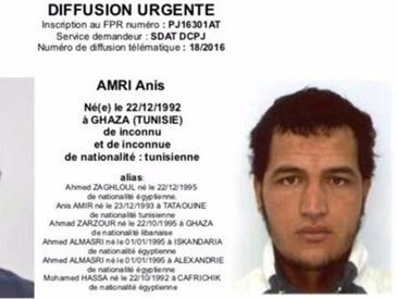 Nghi phạm trong vụ tấn công tại Berlin đã rời Tunisia từ 7 năm trước