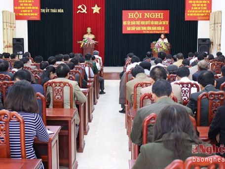TX. Thái Hòa quán triệt Nghị quyết Trung ương 4 (khóa XII)