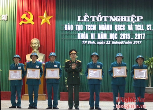 60 cán bộ tốt nghiệp Chỉ huy trưởng quân sự xã, phường
