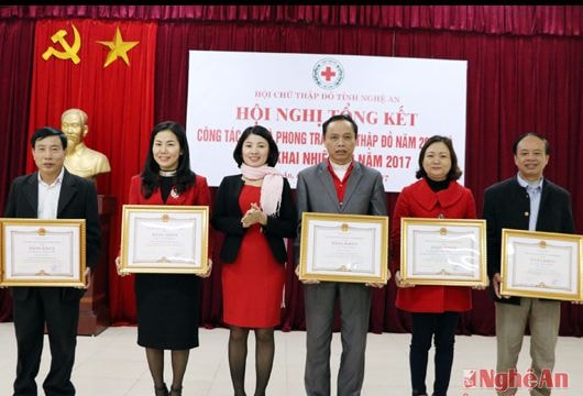Tổng giá trị hoạt động Hội chữ thập đỏ tỉnh năm 2016 đạt 40 tỷ đồng
